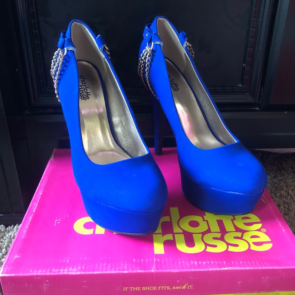 Charlotte Russe Heels in color Blue. Size 8.